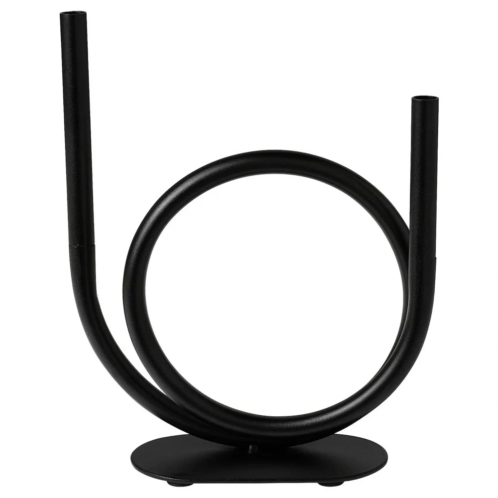 IKEA- Modern Black Metal Vase
